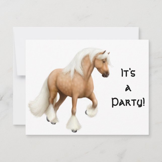 Irish Cob Party Invitation (Front)