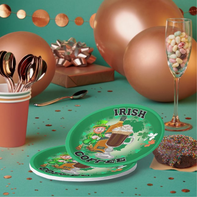 Irish Coffee - An Elixir. Paper Plate (Multi)
