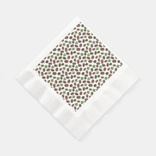Irish Coffee Beans and Shamrocks Funny Design Napkin