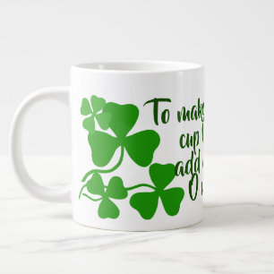 Irish coffee/perfect cup 2 Ireland shamrock/white
