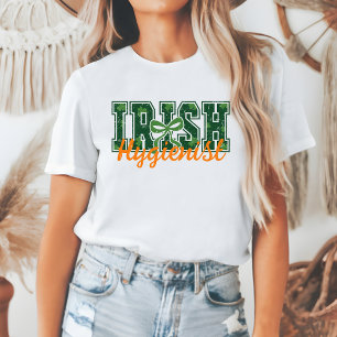 Irish College Type Green 4-Leaf Clovers Hygienist Tri-Blend Shirt