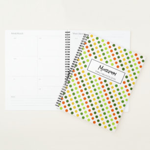 Irish Colour Dots Pattern NAME Family Reunion Fun Planner