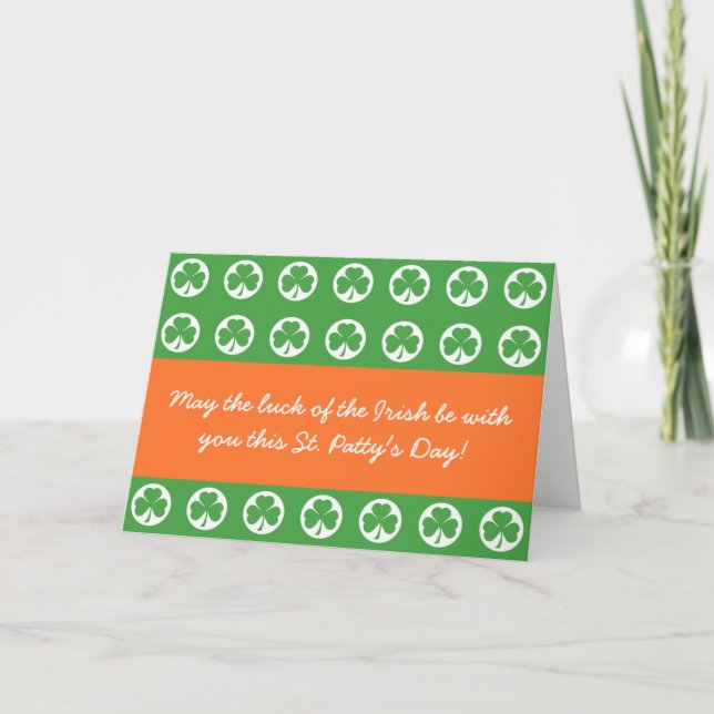 Irish Colours St. Patrick's Day Greeting Card (Front)