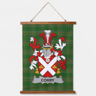 Irish Corry or O_Corry Coat of Arms Family Crest Hanging Tapestry
