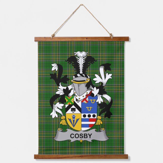 Irish Cosby (Lord Sydney) Coat of Arms Family Cres Hanging Tapestry (Front)