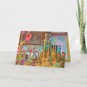 Irish Cottage Garden Happy Birthday Friend Card