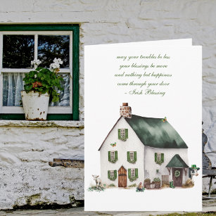 Irish Cottage Happy St. Patrick's Day Card