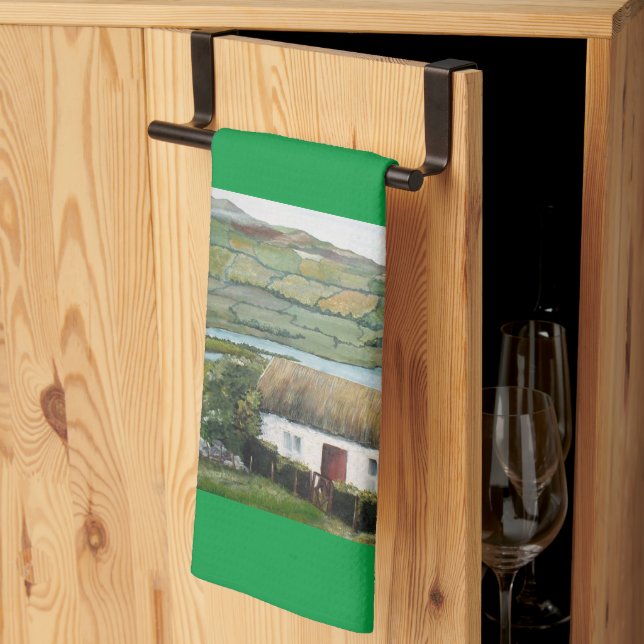 Irish Cottage Landscape Kitchen Towel (Thirds Fold)