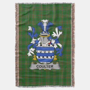  Irish Coulter or O_Coulter Coat of Arms Family Cr Throw Blanket