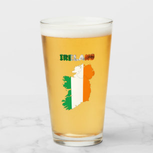 Irish country flag glass