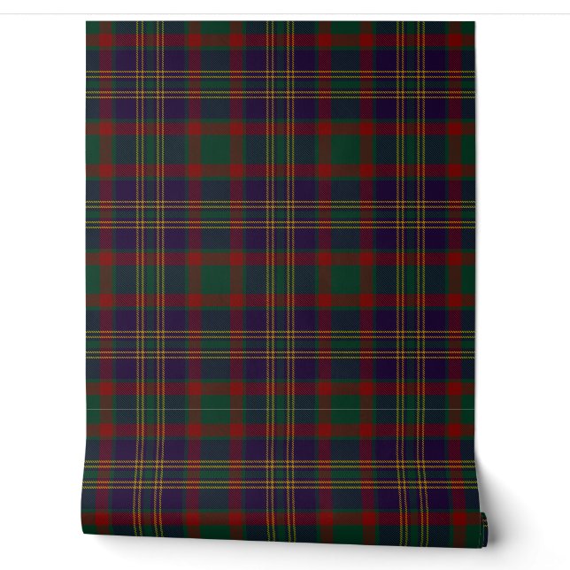 Irish County Cork Tartan Plaid Wallpaper (Unrolling)
