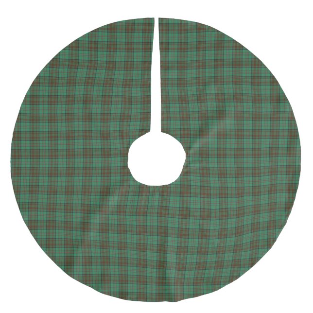 Irish County Dublin Tartan  Brushed Polyester Tree Skirt (Front)