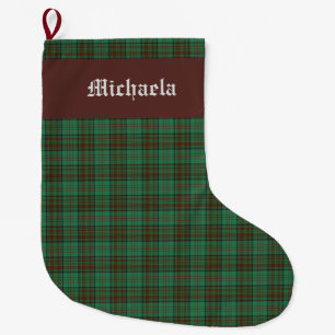 Irish County Dublin Tartan Large Christmas Stocking
