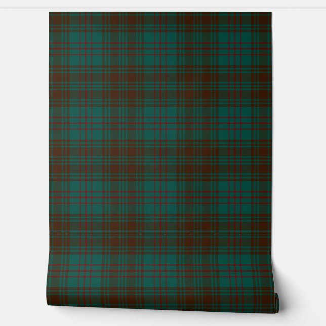 Irish County Dublin Tartan Plaid Wallpaper (Unrolling)