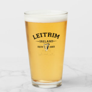 Irish County Leitrim Ireland Personalised Text Glass