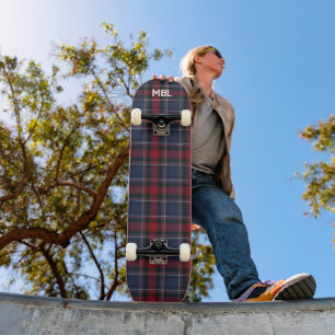 Irish County Louth Tartan Plaid Personalised   Skateboard