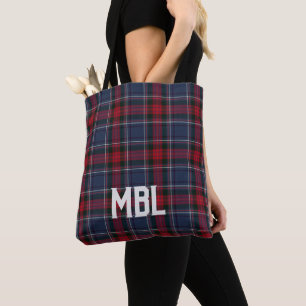 Irish County Louth Tartan Plaid Personalised Tote Bag