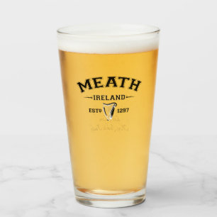 Irish County Meath Ireland Personalised Text Glass