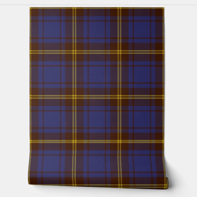 Irish County Sligo Tartan Plaid Wallpaper (Unrolling)