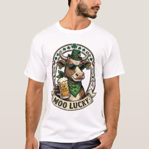Irish Cow Shirt Vintage St Patrick Beer Design