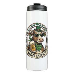 Irish Cow Shirt Vintage St Patrick Beer Design Thermal Tumbler