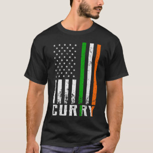 Irish CURRY Family American Flag Ireland Flag T-Shirt