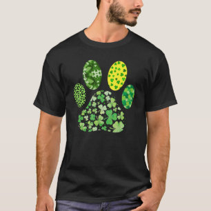 Irish Cute Dog Paw C St Patrick's Day Lucky Shamro T-Shirt