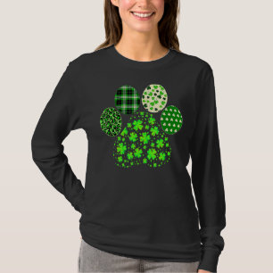 Irish Cute Dog Paw C St Patrick's Day Lucky Shamro T-Shirt