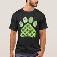 Irish Cute Dog Paw Print Clovers, St Patrick's Day