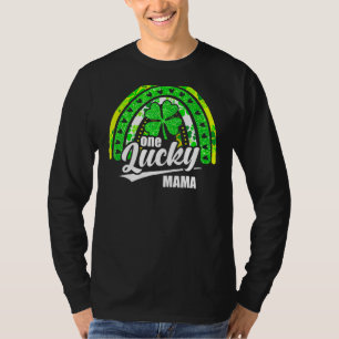 Irish Cute Rainbow Green Clover Patrick's Day One  T-Shirt