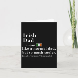Irish Dad Definition Shirt Fathers Day Gift Flag Card