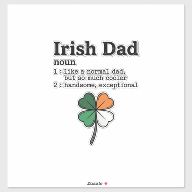Irish Dad Funny Definition Clover Vintage Shirt (Sheet)