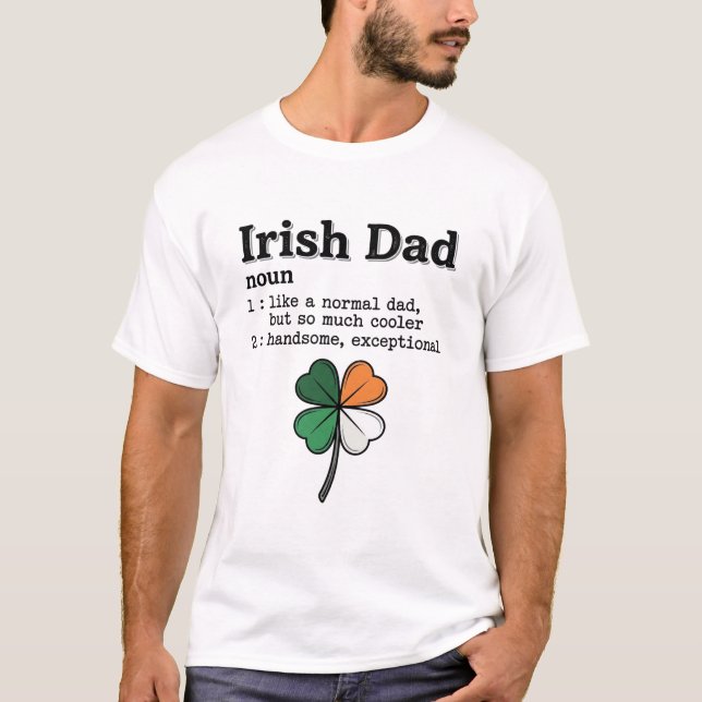 Irish Dad Funny Definition Clover Vintage Shirt (Front)