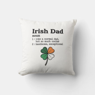 Irish Dad Funny Definition Clover Vintage Shirt Cushion