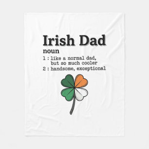 Irish Dad Funny Definition Clover Vintage Shirt Fleece Blanket