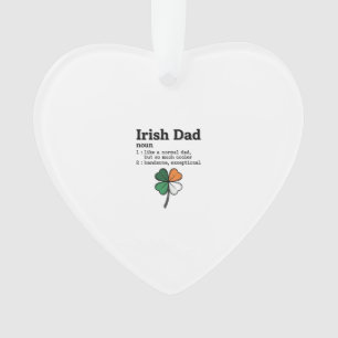 Irish Dad Funny Definition Clover Vintage Shirt Ornament