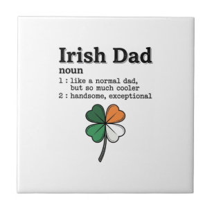 Irish Dad Funny Definition Clover Vintage Shirt Tile