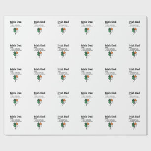 Irish Dad Funny Definition Clover Vintage Shirt Wrapping Paper