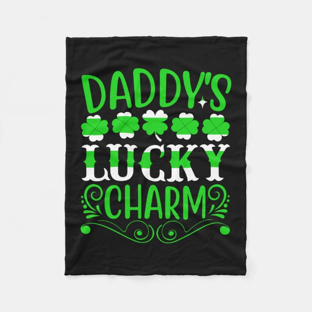 Irish Daddy S Lucky Charm Fleece Blanket (Front)