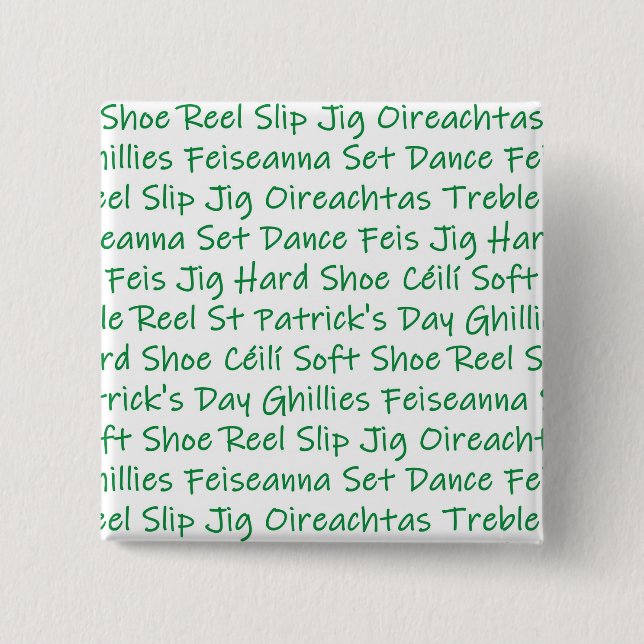 Irish Dance 15 Cm Square Badge (Front)