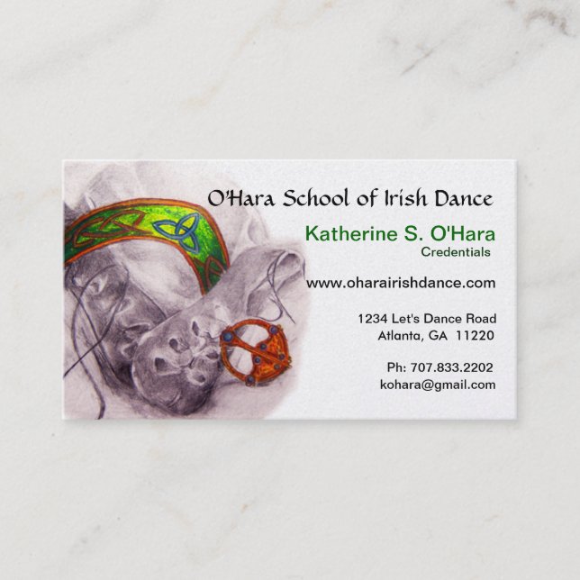 Irish Dance Business Card (Front)