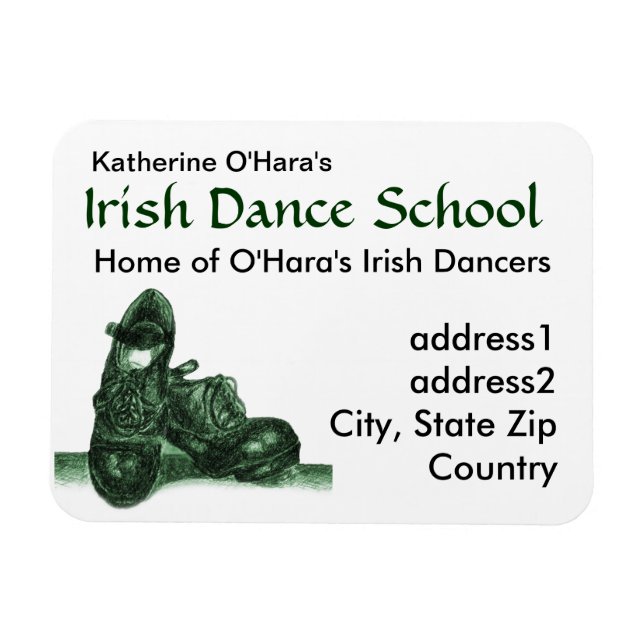 Irish Dance Business Card Premium Magnet (Horizontal)
