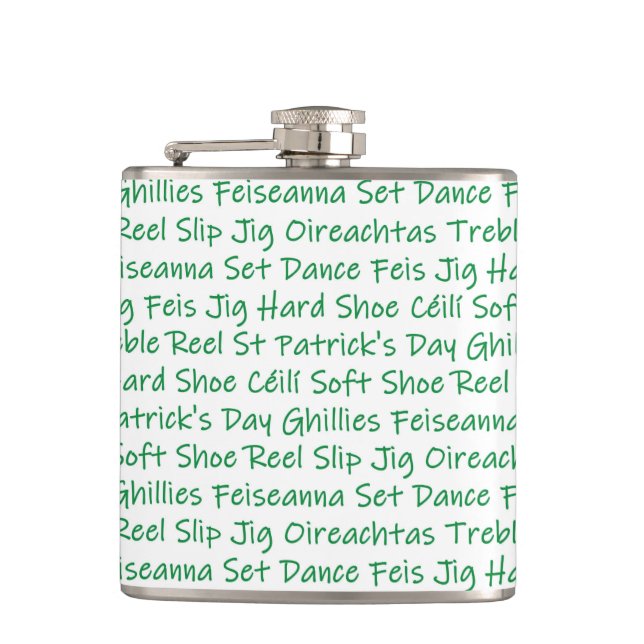 Irish Dance Hip Flask (Front)
