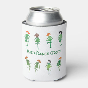 Irish Dance Mum Hand-Illustrated St. Patrick's Day Can Cooler