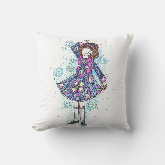 Irish Dance Pillow can be Customised (Front)