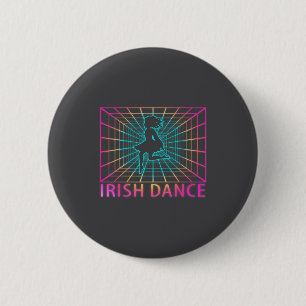 Irish Dance Retro Dancer Gift 6 Cm Round Badge
