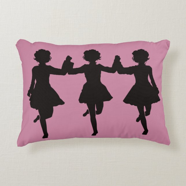 Irish dance team of 3 decorative cushion (Front)