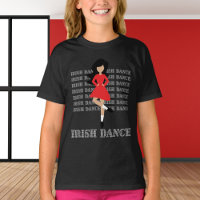 Irish Dance Typography Black Hair Irish Dancer