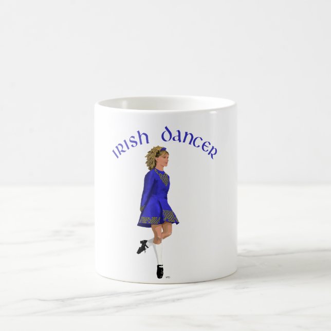 Irish Dancer Blonde in Blue Coffee Mug (Center)