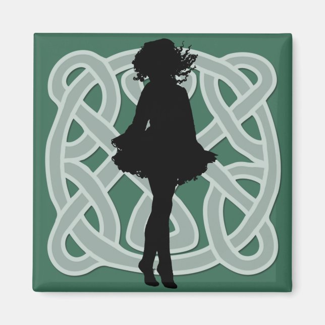 Irish Dancer Celtic Green Magnet (Front)